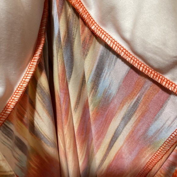 BEADED WESTERN DECOR HALTER DRESS SZ L REAR ELASTIC BACKLESS - Picture 12 of 16